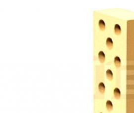 Кирпич силикатный желтый - модель 1