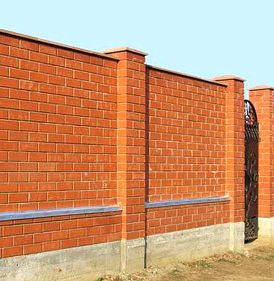 Кирпичный забор ЭКОНОМ