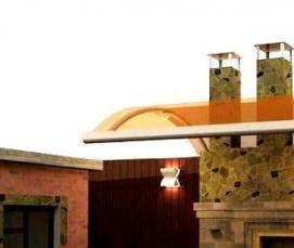 Компактная беседка с мангалом - тип 1