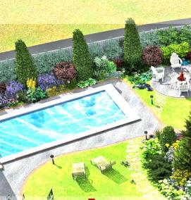 Компьютерный ландшафтный дизайн - модель 1