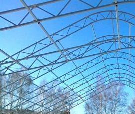 Конструкция ангара из металлоконструкций - модель 2