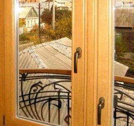 Коричневая балконная дверь - модель 4