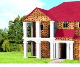 Коричневый кирпич с черными швами - тип 4