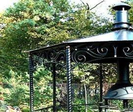 Кованые беседки с мангалом - модель 4