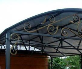 Кованые беседки с мангалом - модель 2