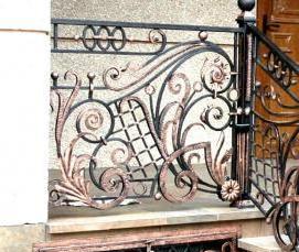 Кованые перила для улицы - вариант 3