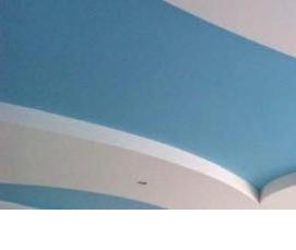 Крашенные натяжные потолки - модель 3