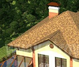 Красная мягкая кровля - модель 1