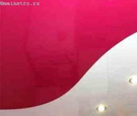 Красно белый натяжной потолок - вариант 3