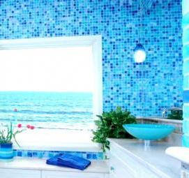 Круглая мозаика для ванной - вариант 4