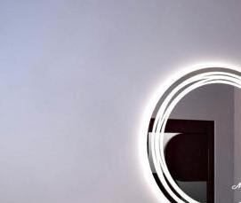 Круглое зеркало с подсветкой в ванную - модель 2