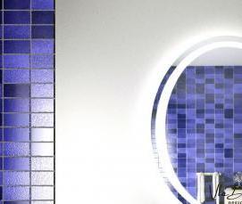 Круглое зеркало в ванную черное - тип 1