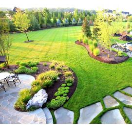 Круглый ландшафтный дизайн - модель 1