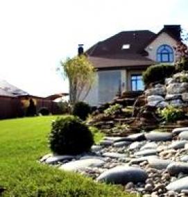 Круглый ландшафтный дизайн - модель 4