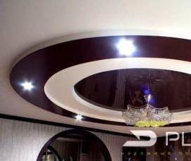 Круглый натяжной потолок - вариант 1