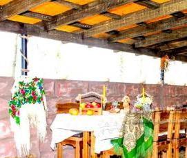 Крытая беседка с барбекю - модель 1