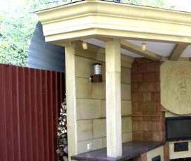 Кухня беседка для дачи - вариант 1