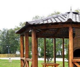 Кухня беседка для дачи - вариант 4