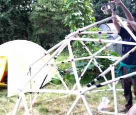 Купольная теплица из пвх труб - тип 3