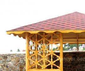 Квадратная беседка из дерева - модель 4