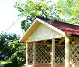 Квадратная деревянная беседка - вариант 1