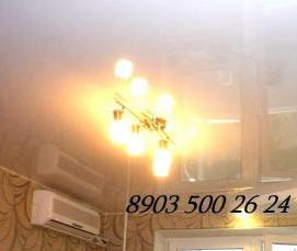 Квадратный двухуровневый натяжной потолок - вариант 3