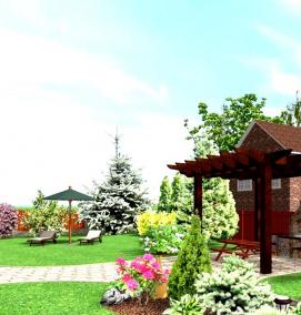 Ландшафтный дизайн 12 соток - вариант 2