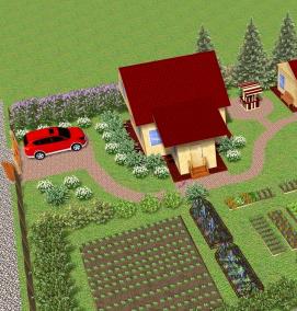 Ландшафтный дизайн 15 соток - вариант 4