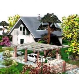 Ландшафтный дизайн 8 соток - тип 4