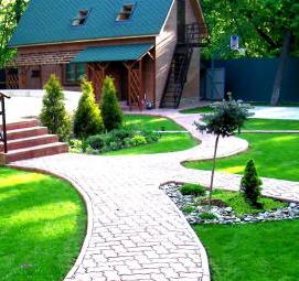 Ландшафтный дизайн частного дома - вариант 4