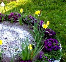 Ландшафтный дизайн цветочных клумб - тип 4