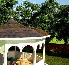 Ландшафтный дизайн дачной беседки - тип 2