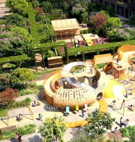 Ландшафтный дизайн детской площадки - модель 1