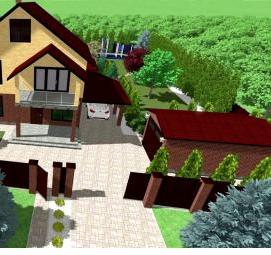 Ландшафтный дизайн горного участка - модель 1