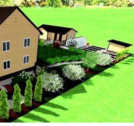 Ландшафтный дизайн горного участка - модель 4