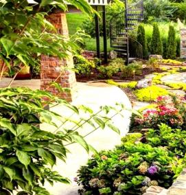 Ландшафтный дизайн небольшого участка - модель 2