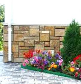 Ландшафтный дизайн прямоугольной клумбы - вариант 4