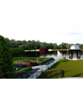 Ландшафтный дизайн Русская усадьба - модель 2