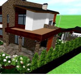 Ландшафтный дизайн участка 1 сотка - тип 3