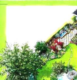 Ландшафтный дизайн участка 6 соток - вариант 2