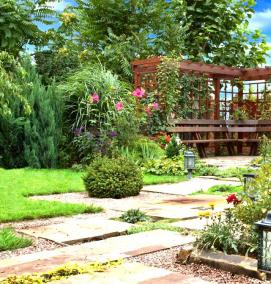 Ландшафтный дизайн участка - модель 1