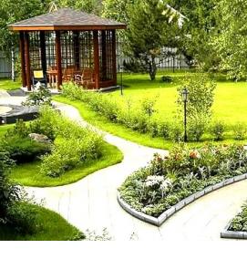 Ландшафтный дизайн заднего двора - модель 2