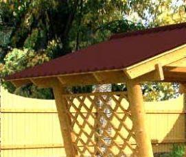 Легкая беседка для дачи - тип 1