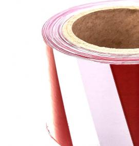 Лента сигнальная клейкая красно-белая - вариант 2