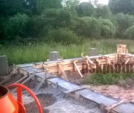 Ленточный фундамент 8х12 м - тип 1