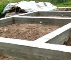 Ленточный фундамент для дома - модель 1