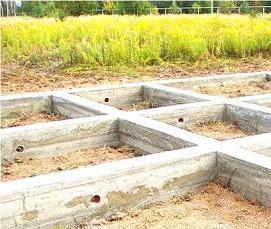 Ленточный фундамент из бруса - вариант 2