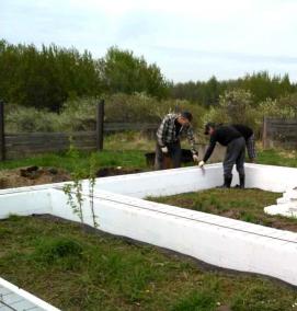 Ленточный фундамент из пенополистирола - вариант 1