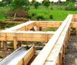 Ленточный фундамент под каркасный дом - модель 1