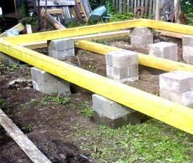 Ленточный фундамент под террасу - тип 4